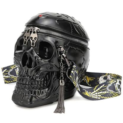 kiisy Skull Purses Handbags For Women Shoulder Bag,Skull Crossbody Purse Gothic Bag Purses Holiday Party Gift - Image 2