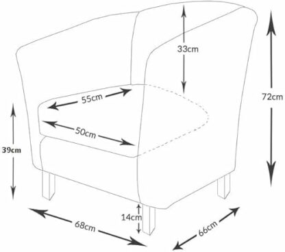mcc direct PU Leather Tub Chair - Image 3