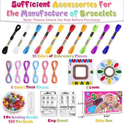modacraft Friendship Bracelet Making Toys for Girl , Friendship DIY Craft Kit for 8-14 Years Old Kid Jewellery Making Kits Birthday Gifts , Present for Girls 4 modacraft Friendship Bracelet Making Toys for Girl , Friendship DIY Craft Kit for 8-14 Years Old Kid Jewellery Making Kits Birthday Gifts , Present for Girls - Image 4