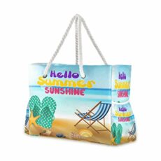 senya Large Beach Bags Totes Canvas Tote Shoulder Bag Sealives Sea World Water Resistant Bags for Gym Travel Daily