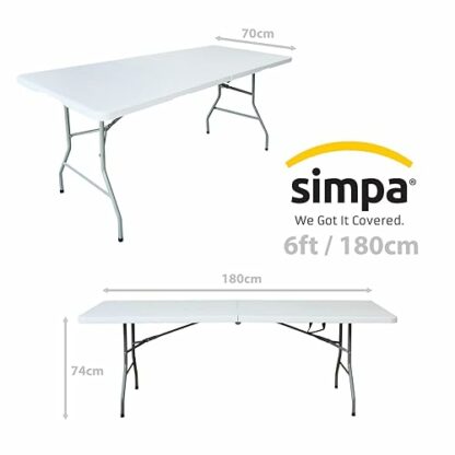 simpa Heavy Duty Folding Tables - Compact & Portable, Suitable as Camping, Catering, Trestle, Party & Garden Tables. - Image 3