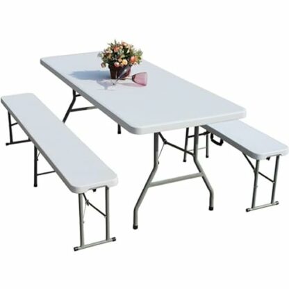 simpa Heavy Duty Folding Tables - Compact & Portable, Suitable as Camping, Catering, Trestle, Party & Garden Tables. - Image 4