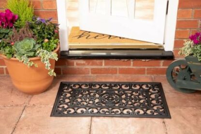 simpa Heavy Duty Rubber Door Mats Wrought Iron Style Design. Choose by Size & Qty. - Image 3
