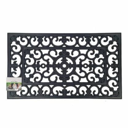 simpa Heavy Duty Rubber Door Mats Wrought Iron Style Design. Choose by Size & Qty. - Image 2