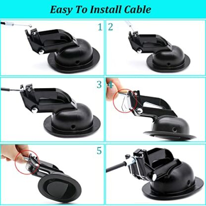 ttmagic Universal Heavy-Duty Metal Sofa Chair Recliner Release Pull Handle Replacement Parts with Cable, Fits Ashley, Lazy Boy and Most Recliner Sofa Brand, Recliner Handle Size 3" x 3.5" - Image 4