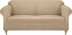 viceroy bedding VELVET STRETCH Thick Sofa Covers 1/2/3/4 Seater Sofa Furniture Protector EASY FIT ELASTIC Jacquard Fabric Couch Settee Slipcover BONUS SIDE STORAGE POCKET