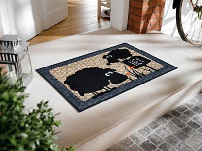 wash+dry Gertrud & Elsbeth Doormat, 50 x 75 cm, Washable for Indoor and Outdoor Use, Multi-Colour - Image 3
