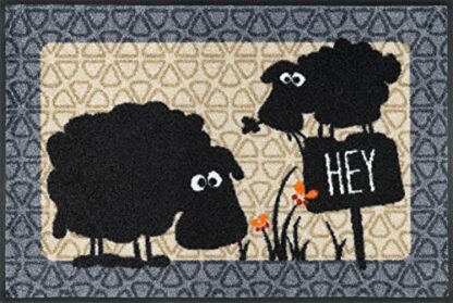 wash+dry Gertrud & Elsbeth Doormat, 50 x 75 cm, Washable for Indoor and Outdoor Use, Multi-Colour - Image 2