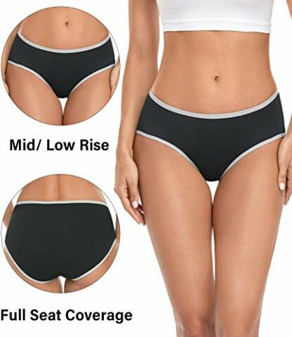 wirarpa Ladies Cotton Stretch Knickers Low Rise Underwear for Women Soft Brief Panties Multipack 3 wirarpa Ladies Cotton Stretch Knickers Low Rise Underwear for Women Soft Brief Panties Multipack - Image 3