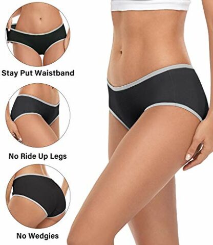 wirarpa Ladies Cotton Stretch Knickers Low Rise Underwear for Women Soft Brief Panties Multipack 4 wirarpa Ladies Cotton Stretch Knickers Low Rise Underwear for Women Soft Brief Panties Multipack - Image 4