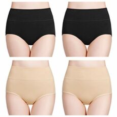 wirarpa Ladies Knickers Cotton Full Briefs High Waisted Underwear Panties for Women Multipack