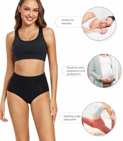 wirarpa Ladies Knickers Full Briefs High Waisted Cotton Underwear Panties for Women 5 Pack - Image 4