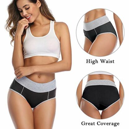 wirarpa Underwear Women High Waist Cotton Knickers Ladies Panties Full Coverage Briefs Underpants Plus Size Multipack - Image 3