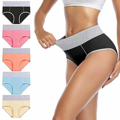wirarpa Underwear Women High Waist Cotton Knickers Ladies Panties Full Coverage Briefs Underpants Plus Size Multipack - Image 2