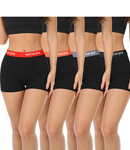 wirarpa Women's Cotton Boxer Briefs 3" Inseam Ladies Safety Boxer Shorts Anti Chafing Boyshorts Panties 4 Pack - Image 2