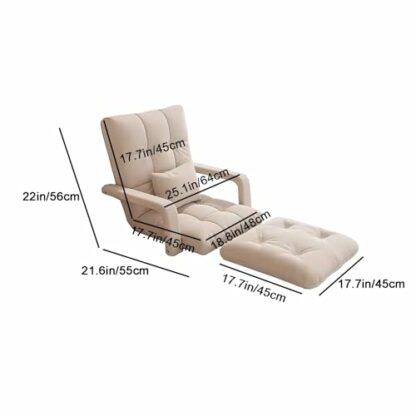 zxhrybh Indoor Sofa Chair, with Armrest Lazy Sofa, 6-Position Adjustable Bean Bag Chairs for Adults, for Bedroom, Dorm, Living Room 3 zxhrybh Indoor Sofa Chair, with Armrest Lazy Sofa, 6-Position Adjustable Bean Bag Chairs for Adults, for Bedroom, Dorm, Living Room - Image 3