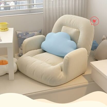 zxhrybh Lazy Sofa, 5-Position Adjustable Sofa Chair, Floor Sofa Couch Bed Chair, Bean Bag Sofa with Oversized Armrests, for Reading, Watching, Living Room - Image 4