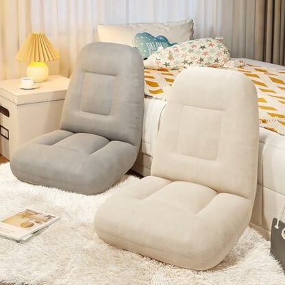 zxhrybh Lazy Sofa, Folding Floor Sofa, Indoor Adjustable Sofa Chair, Padded Bean Bag Chairs for Adults with Backrest, for Living Room Bedroom - Image 3
