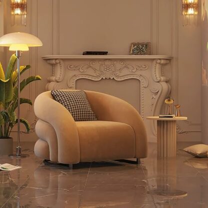 zxhrybh Single Sofa Chair, Upholstered Lazy Chair, Living Room Reading Chairs for Adults, for Bedroom, Office Scene Decoration 3 zxhrybh Single Sofa Chair, Upholstered Lazy Chair, Living Room Reading Chairs for Adults, for Bedroom, Office Scene Decoration - Image 3