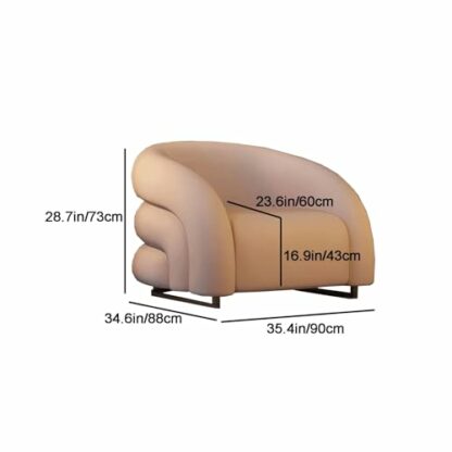 zxhrybh Single Sofa Chair, Upholstered Lazy Chair, Living Room Reading Chairs for Adults, for Bedroom, Office Scene Decoration 4 zxhrybh Single Sofa Chair, Upholstered Lazy Chair, Living Room Reading Chairs for Adults, for Bedroom, Office Scene Decoration - Image 4