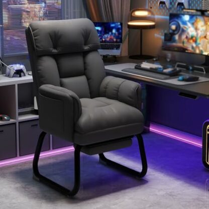 zxhrybh Sofa Chair, Home Lazy Chair, Ergonomic Reading Chairs for Adults, Lounge Chair Living Room Adjustable, for Living Room, Balcony, Bedroom 3 zxhrybh Sofa Chair, Home Lazy Chair, Ergonomic Reading Chairs for Adults, Lounge Chair Living Room Adjustable, for Living Room, Balcony, Bedroom - Image 3