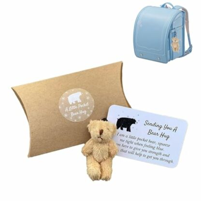 1 Pcs Pocket Hug Bear Tiny Teddy Bear Small Gifts for Women,Pocket Hug Gift Mini Worry Bear with Sending You a Hug Card Encourage for Friends Family Lover, Birthday Graduation,Thinking Of You Gifts 2 1 Pcs Pocket Hug Bear Tiny Teddy Bear Small Gifts for Women,Pocket Hug Gift Mini Worry Bear with Sending You a Hug Card Encourage for Friends Family Lover, Birthday Graduation,Thinking Of You Gifts - Image 2