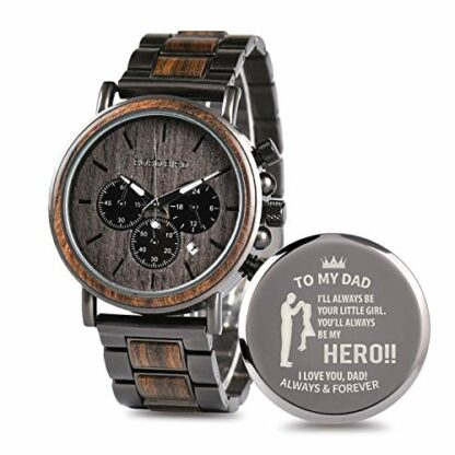2win Engraved Wooden Watch for Boyfriend My Man Fianc Husband Customized Personalized Wood Watches for Men Birthday Anniversary Personalized Watch - Image 2
