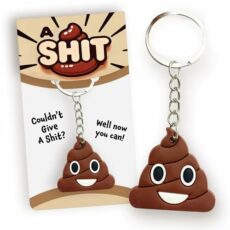 A S**t | Funny Rude Secret Santa Gag Gift for Adults | Novelty Keyring Keychain Gift Idea | Affordable Joke Gift Under A Fiver £5 | Great Present For Him / Her / Office Colleague / Friends