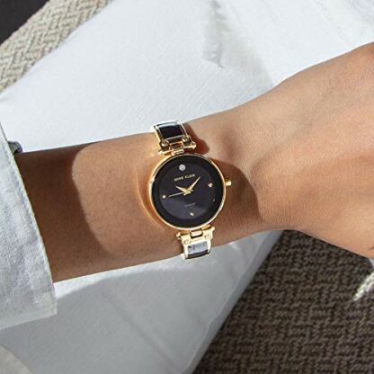 Anne Klein Women's Genuine Diamond Dial Bangle Watch, AK/1980 - Image 3