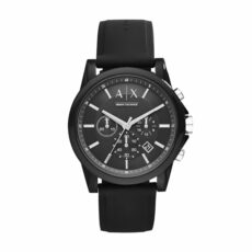 Armani Exchange Men's Chronograph, Silicone Watch, 44mm case size