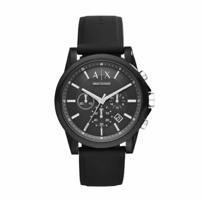 Armani Exchange Men's Chronograph, Silicone Watch, 44mm case size - Image 2