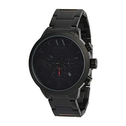 Armani Exchange Watch for Men, Quartz Chronograph Movement, 49 mm Black Stainless Steel Case with a Stainless Steel Strap, AX1277 3 Armani Exchange Watch for Men, Quartz Chronograph Movement, 49 mm Black Stainless Steel Case with a Stainless Steel Strap, AX1277 - Image 3