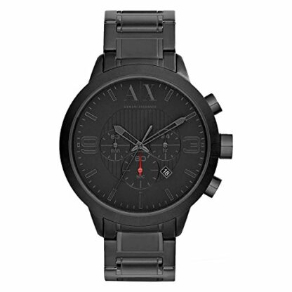 Armani Exchange Watch for Men, Quartz Chronograph Movement, 49 mm Black Stainless Steel Case with a Stainless Steel Strap, AX1277 2 Armani Exchange Watch for Men, Quartz Chronograph Movement, 49 mm Black Stainless Steel Case with a Stainless Steel Strap, AX1277 - Image 2