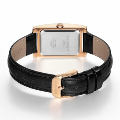 BERNY Quartz Watches for Women,Rectangular Ladies Watches with Roman Numeral Small Dial,Soft Leather Strap Womens Watch,Fashion Bracelets for Womens 4 BERNY Quartz Watches for Women,Rectangular Ladies Watches with Roman Numeral Small Dial,Soft Leather Strap Womens Watch,Fashion Bracelets for Womens - Image 4