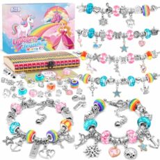 BIIB Unicorn Gifts for Girls, Bracelet Making Kit, Gifts for Teenage Girls Toys Age 5 6 7 8 9 10, Arts and Crafts for Kids Stocking Fillers for Teenage Girls Gifts, Girls Birthday Presents