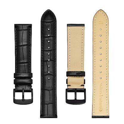 BISONSTRAP Watch Straps, Alligator Embossed Leather Watch Bands, Band Width- 18mm 20mm 22mm 24mm - Image 4