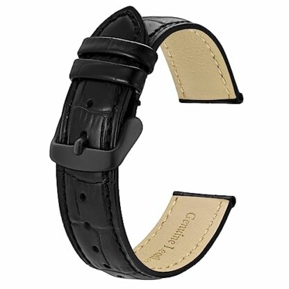 BISONSTRAP Watch Straps, Alligator Embossed Leather Watch Bands, Band Width- 18mm 20mm 22mm 24mm - Image 2