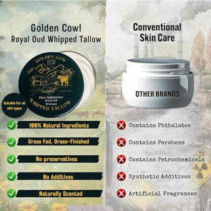 Beef Tallow Balm – Grass Fed Beef Tallow Face Cream & Moisturiser for Skin Care – Hydrating Whipped Tallow Balm for Dry Skin – Natural Organic Skincare with Grass Fed Beef Tallow for Face & Body 3 Beef Tallow Balm – Grass Fed Beef Tallow Face Cream & Moisturiser for Skin Care – Hydrating Whipped Tallow Balm for Dry Skin – Natural Organic Skincare with Grass Fed Beef Tallow for Face & Body - Image 3