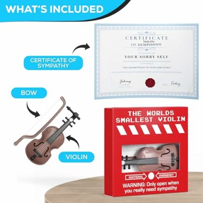 BestaFiesta Joke Gift For Him The Worlds Smallest Violin Funny Birthday Gifts Present Christmas Secret Santa Gift For Dad Husband Wife Boyfriend Girlfriend - Image 3