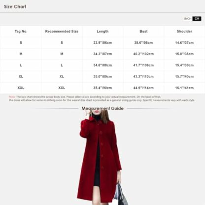 CHICTRY Women Casual Long Trench Windproof Coat Autumn Winter Casual Outwear Windbreaker Jacket - Image 3