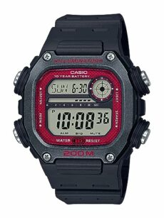 Casio DW291H Series | Men’s Digital Watch | 200 Meter Water Resistance | Multi Alarms | 100 SEC Stopwatch | Countdown Timer | World Map for World Time | LED Light | LC Display | 10 Yr Battery