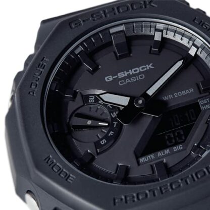 Casio Gents 45.40mm Quartz Watch with Black Analogue - Digital dial and Black Plastic/Resin Strap Strap GA-2100-1A1ER - Image 3