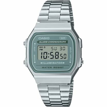 Casio Unisex's Digital Quartz Watch with Stainless Steel Strap A168WA-3AYES - Image 2