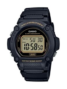 Casio W219H Series | Men’s Digital Watch | 50M WR | LED Illuminator | 100 SEC Chronograph | 1/100 SEC Stopwatch | Daily Alarm | Hourly Time Signal | Auto Calendar | 7 Year Battery