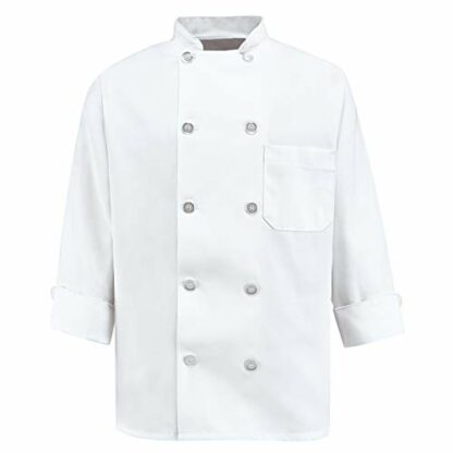Chef Designs Women's Ten Pearl Button Chef Coat Jacket - Image 3