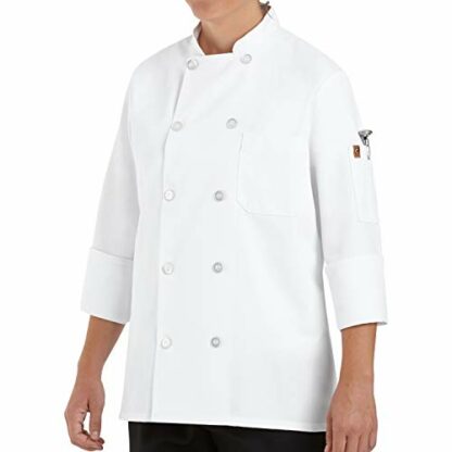 Chef Designs Women's Ten Pearl Button Chef Coat Jacket - Image 2