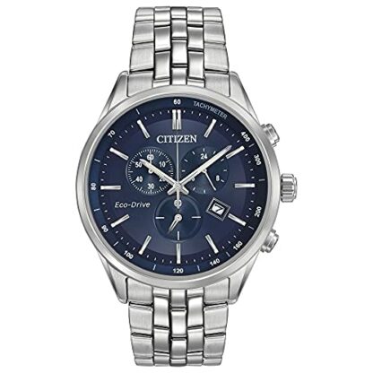 Citizen Men's Chronograph Solar Powered Watch with Stainless Steel Strap AT2141-52L - Image 2
