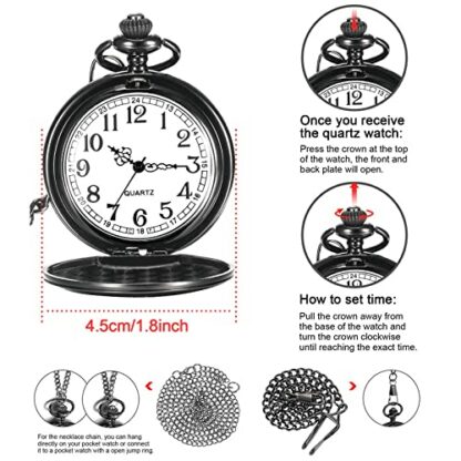 Dad Gift from Daughter to Father Engraved Pocket Watch - No Matter How Much Time Passes, I Will Always Be Your Little Girl - Image 3