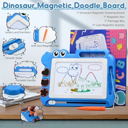 Dinosaur Magnetic Drawing Board Kids Toys for 2 3 4 5 Years Old Girls Boys 4 Dinosaur Magnetic Drawing Board Kids Toys for 2 3 4 5 Years Old Girls Boys - Image 4