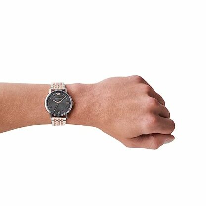 Emporio Armani Watch for Men, Three Hand Movement, 41 mm Silver Stainless Steel Case with a Stainless Steel Strap, AR11121 - Image 3